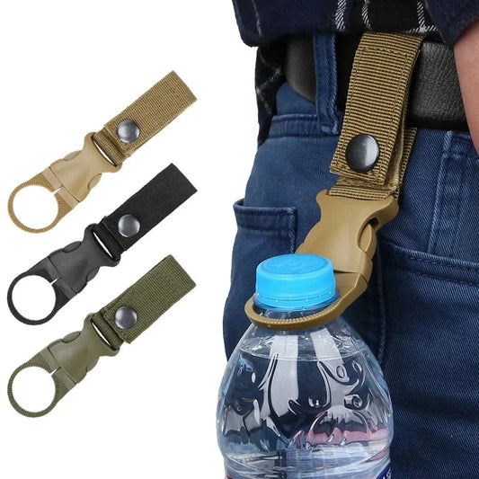 1/2/5pcs Hanging Bottle Buckle Clip Carabiner Portable Water Bottle Holder Clip Belt Backpack Hanger for Outdoor Camp Hiking by PDG ibma
