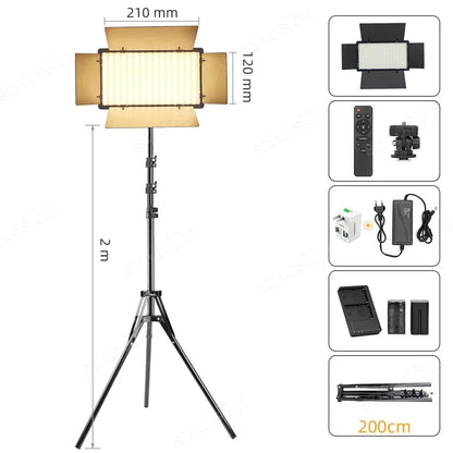 RGB Photography Video LED Fill Light Panel Photo Studio Lamp Kit For Video Recording Shoot Youtube Tiktok Live Streaming Lamp