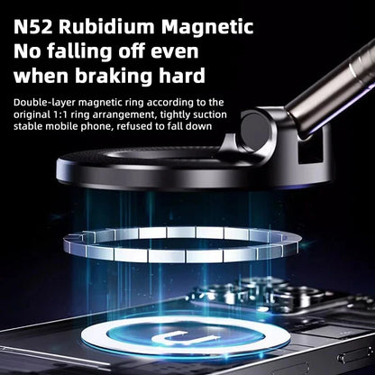 K007 Strong Magnetic Car Phone Holder Foldable Design 360° Adjustable Vacuum Mount for Car/Desk/Bathroom/Universal Use