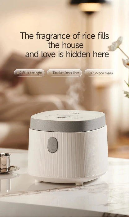 2.5L Electric Rice Cooker Titanium Liner for 2-3 People Mini MultiCooker Smart Steamed Rice Kitchen Machine 220V