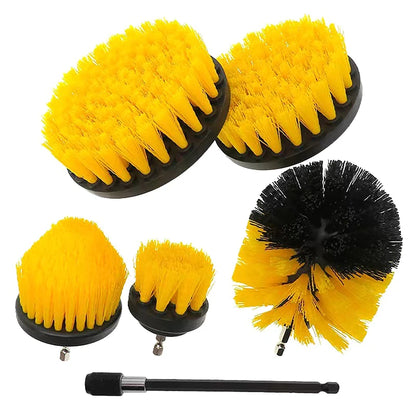 Electric Scrubber Grill Brush Kit 2/3.5/4'' Power Cleaning Brush for Car Bathroom Floor, Tub Shower Grout Nylon Attachments