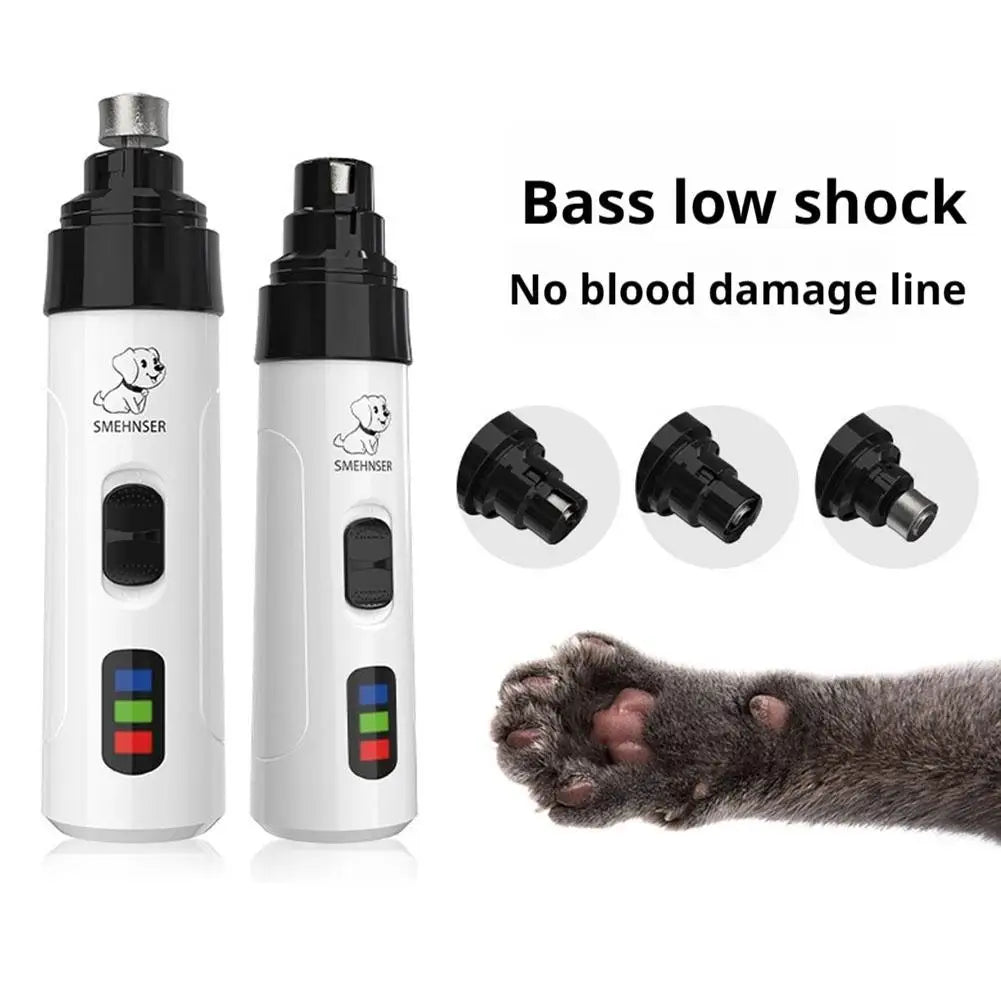 Dog Nail Grinders Painless USB Charging Rechargeable Pet Nail Clippers Quiet Electric Dog Cat Paws Nail Grooming Trimmer Tools