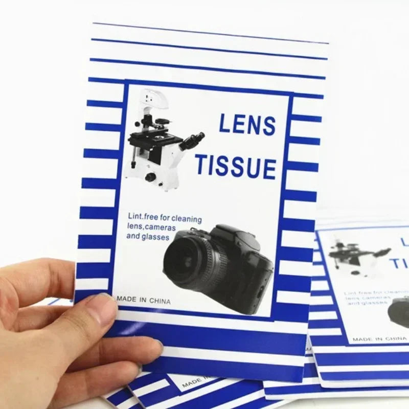 100 Sheets Soft Camera Lens Optics Tissue Cleaning Clean Paper Wipes Booklet
