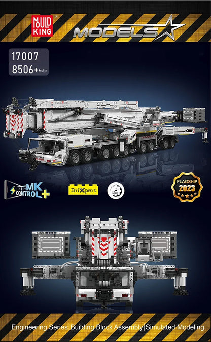 Mould King 17007 17008 Technical Truck Building Block Remote Control Liebherred LTM 11200 Crane Model Kids Christmas Car Toys