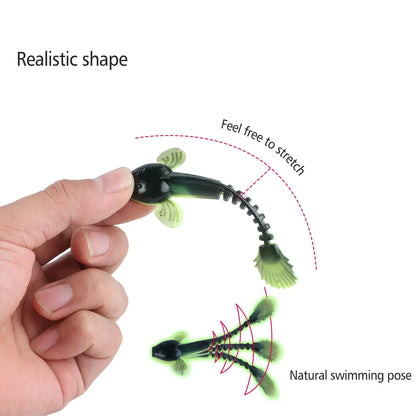 Sougayilang Soft Lure 4.5g 3.5in 90mm 12PCS/Lot Fishing Swimbait Lure Set Tail Worm Saltwater/Freshwater Fishing Baits
