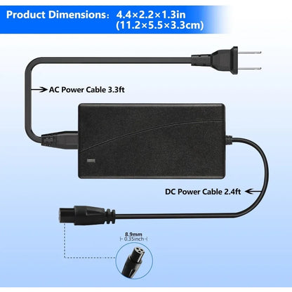 New 42V 2A Universal Lithium Battery Charger For 36V Hoverboard Self-Balancing Scooter 100-240V AC Power Supply Adapter EU US
