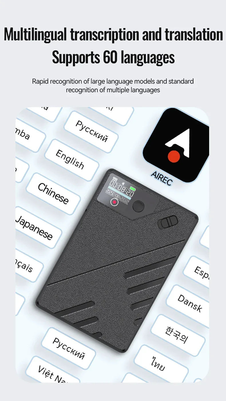 AI Voice Recorder GPT Intelligence APP Control Audio Mind Map Real Time Transcription/Summary/Translation Phone Calls Recording