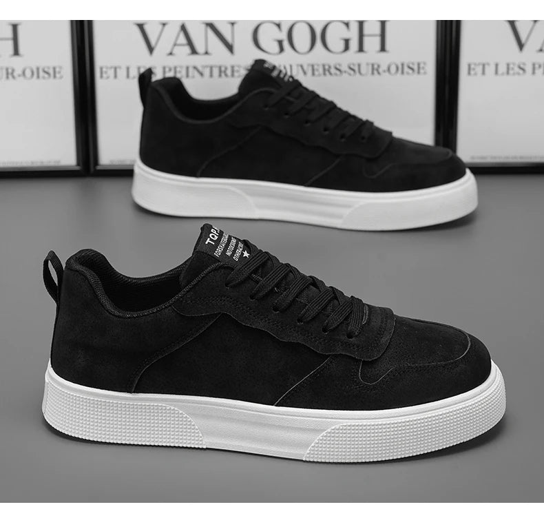 Men's Shoes Spring and Autumn New Style Green Black Red Sports Shoes Soft Sole Breathable Men's Low-Top Versatile Casual Shoes