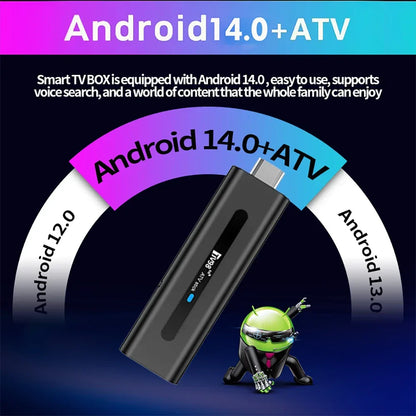 Android TV Stick Set Top Box 8K Dual WiFi 6 Quad Core BT5.0 HDR+10 Google Assistant for Netflix YouTube iptv H313 Media Player