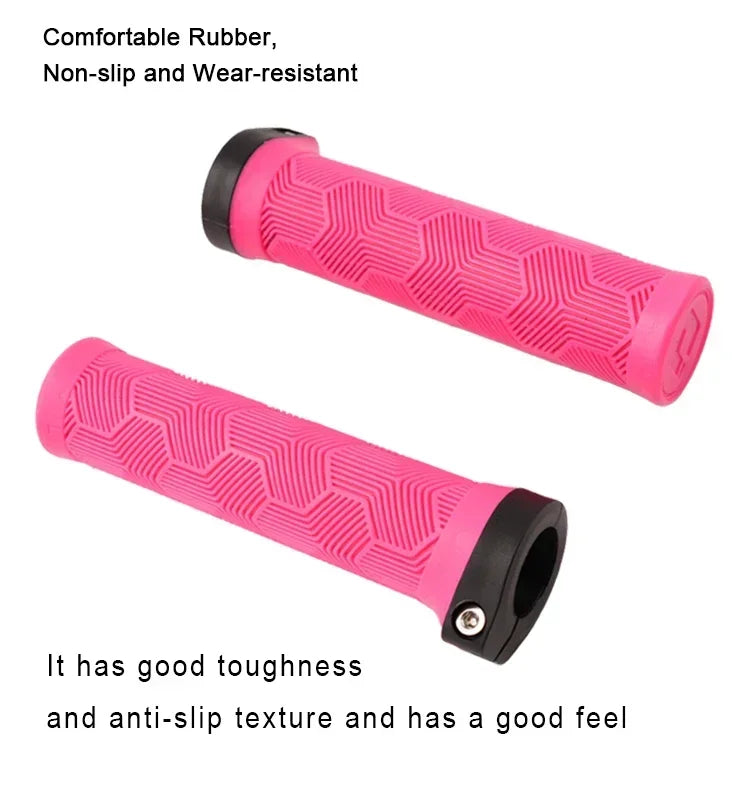 ODI Rubber Bicycle Grips 22mm Set Ergonomic MTB Handlebar Grips for Dirt Pit BMX And Mountain Bike in Purple Brown Pink Black