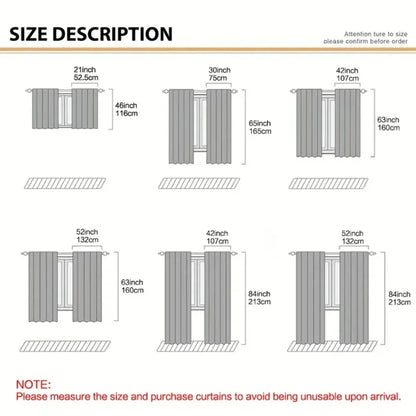 2pcs/set Solid Color Gradient Window curtains Bottom Leaf Print Thermal Insulated Polyester Bedroom Living Room Blackout Curtain