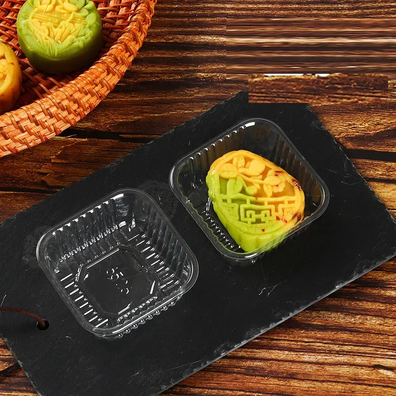 100Pcs Mooncake Wrapping Bag Machine Seal Plastic Bags For Egg Yolk Cookie Packaging Mid-Autumn Festival Party Decor Supplies