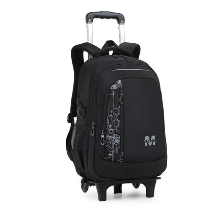 School Rolling backpack bag School Bags with wheels Student wheeled Backpacks for boys Children School Trolley Bag Waterproof