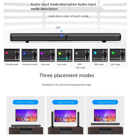 TV Echo Wall Bluetooth Speaker Separate Integrated 6 Horn Desktop Subwoofer 3.5 MM Audio Interface Stereo Sound Home Speakers