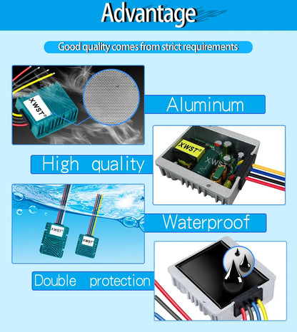 XWST DC DC 9-35V 12v 24v to 12.6v 13.8v 14.5v Constant Current  5A-25A CC Ternary Lithium Lithium Iron Phosphate Battery Charger