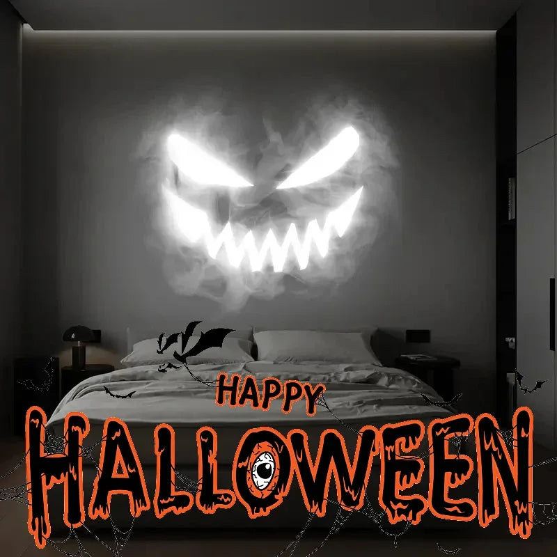 Halloween USB Projector Light Skull NightLight Ghost LED Lamp 360Degree Rotating Switchable Pattern Design Dark & Night Ambiance