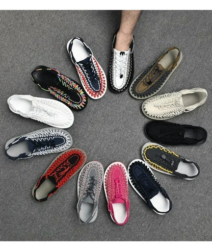 Breathable Casual Flat Sandals Outdoor Couples Sandals Size 48 Summer Men Sandals Women Slippers Weaving Design Beach Sandals