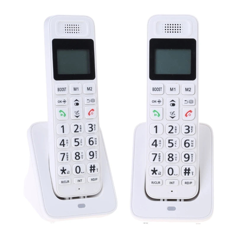 D1018 Digital Cordless Phone Large LED Display Telephone for Home Offices with Caller Display Handsfree Low Radiation