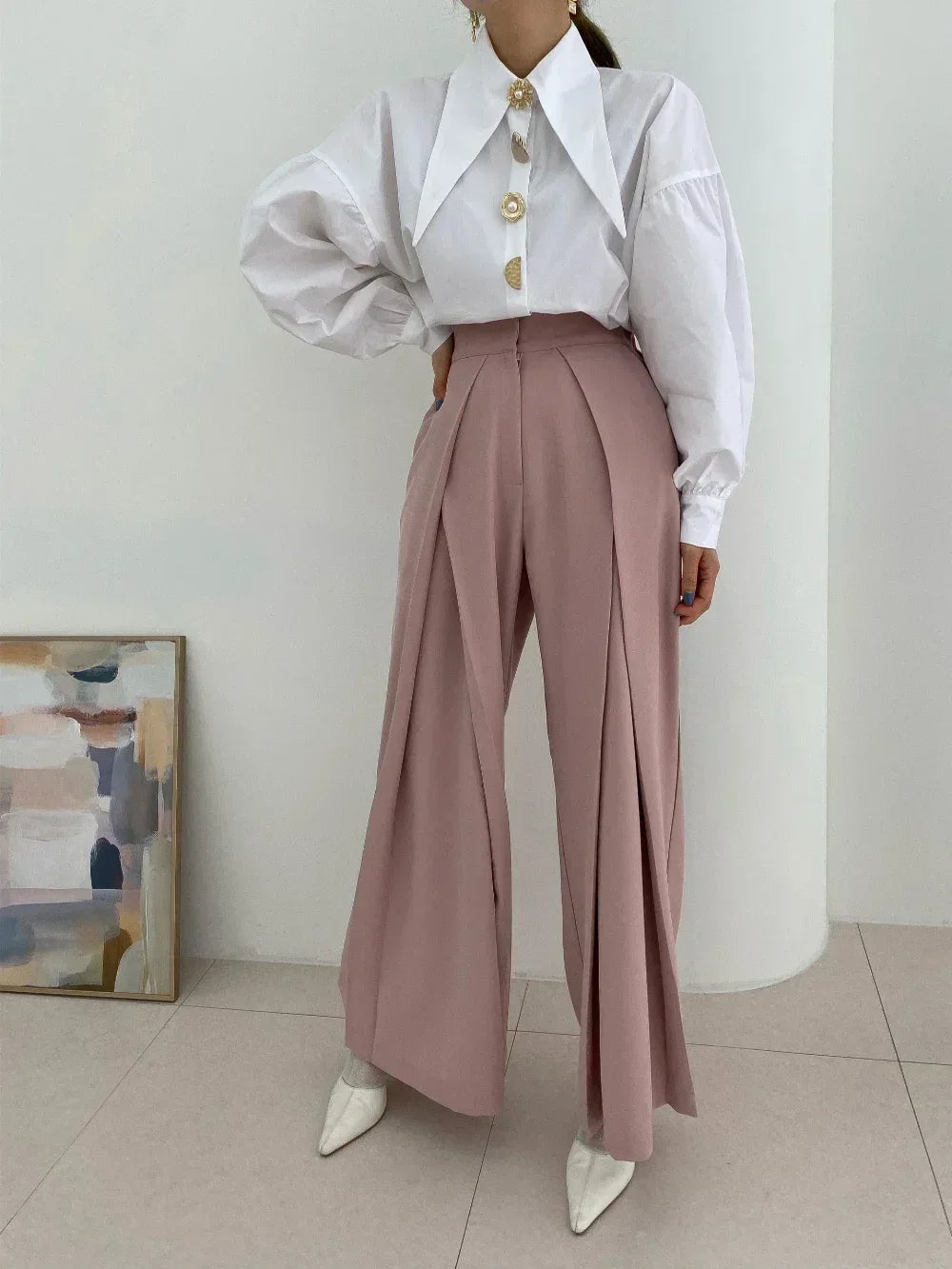 2025 Autumn Long Sleeve Women Shirt Fashion Spring Lanter Sleeve Blouses Office Lady Elegant Tops Casual Loose Clothing