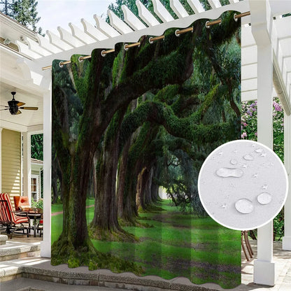 Patio Curtains Outdoor Waterproof Thermal Insulated Blackout Curtain For Garden Door Pool Hut Pavilion Gazebo Pergola Drapes