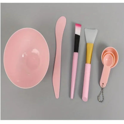 7pcs Face Mask Mixing Bowl Set, DIY Facemask Mixing Tool Kit, Facial Mask Bowl Stick Spatula Silicone Soft Face Brushes Spoons