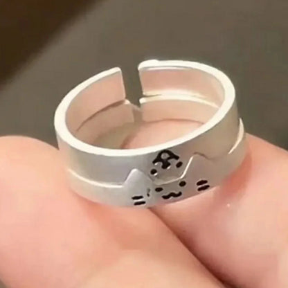 2025 Valentine's Day Rings Cat Dog Animal Adjustable Ring Jewelry Delicate and Stylish Couple Rings for Women Adornment Gifts