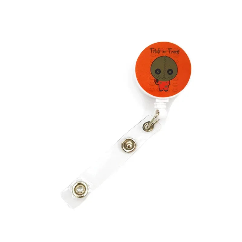 Halloween Trick R Treat Art Cartoon Anime Fashion Lanyards Bus ID Name Work Card Holder Accessories Decorations Kids Gifts
