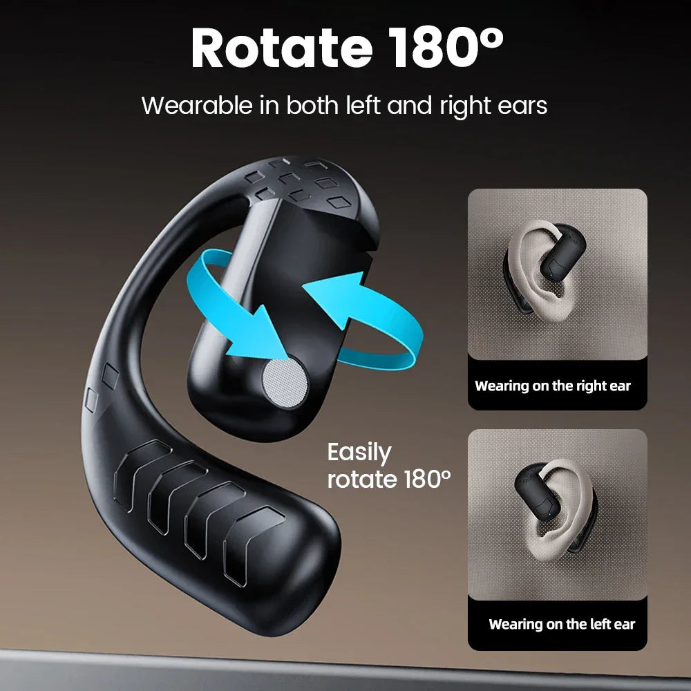 180° Rotate Bluetooth-compatible Wireless Headphone Ear Mounted TWS Earbuds Handsfree Headset Business Calls Noise Reduction