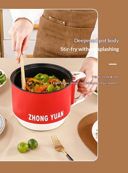 Folding Electric Pot Multifunctional Mini Cooker 15L Portable for Instant Noodles Dormitory Travel Fast Heating Auto Shut Off