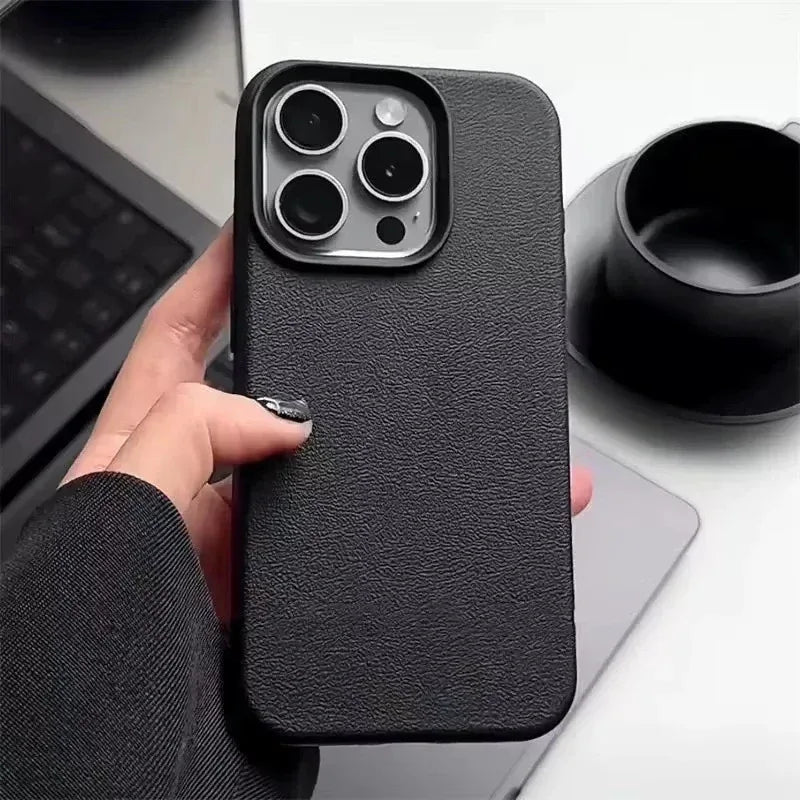 Luxury Matte Soft Leather Candy Phone Case For iPhone 15 Pro Max Case iPhone 16 14 13 11 12 Pro Max Liquid Silicone Rugged Cover