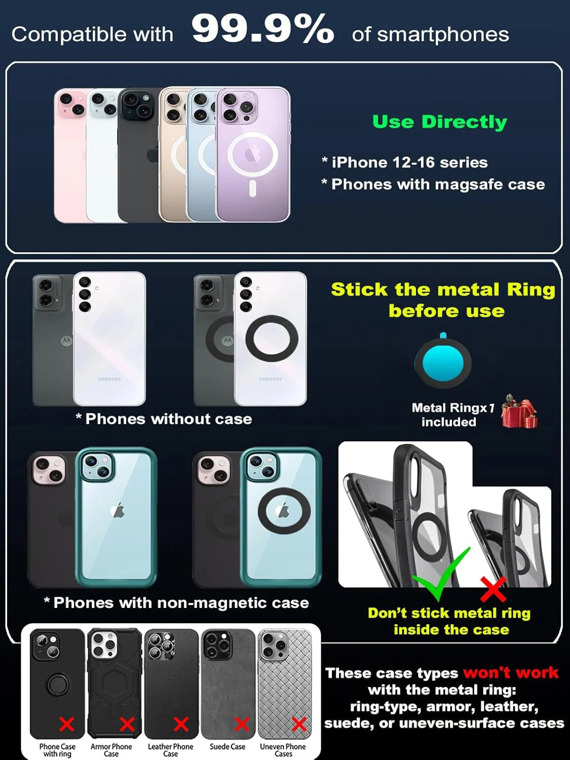 Strong Magnetic Vacuum Car Phone Holder Foldable 360° Adjustable Universal Mount for Car Dashboard Desk Bathroom & More ﻿