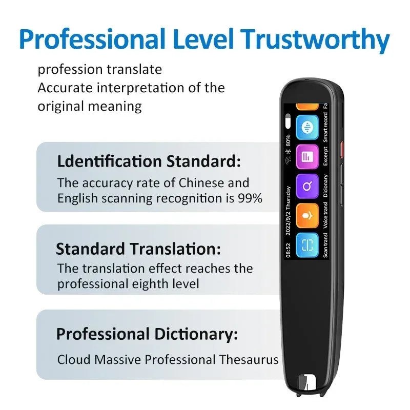 X10 Point Reading Translation Pen 3.76 Inches 142 Language Electronic Voice Scanning Pen Mutual Translation Dictionary Pen