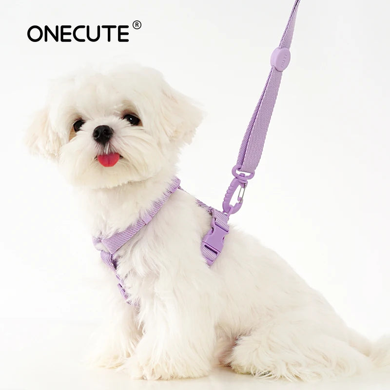 Dog Harness Dog Collar Dog Leash Macarone Color Cat Accessories Pet Small Dog Accessories Small Dog Harness Dog Supplies