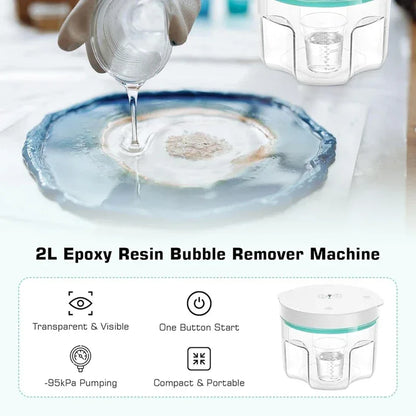 Resin Bubble Remover Resin Bubble Remover,2L 0.999 Bubble Removal in 5Min,Vacuum Degassing for Epoxy