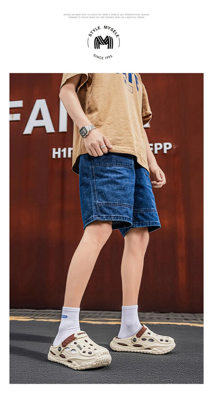 SENMA Summer Men's Thick Bottom Sandals Casual Non-Slip Beach Shoes Comfortable High Elastic EVA Material Men Shoes for Driving