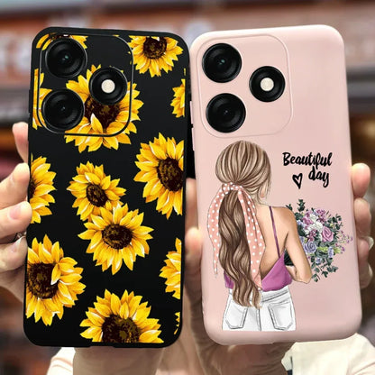 For Tecno Spark 20 Case Spark 20C BG7n Prety Girls Butterfly Painted Phone Case For Tecno Spark 20 Pro Spark20 C Soft TPU Fundas