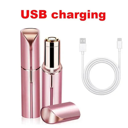 Lipstick-Shaped Electric Hair Remover Eyebrow Shaper Women's Hair Removal Device Mini Facial Hair Removal Instrument Face Hair