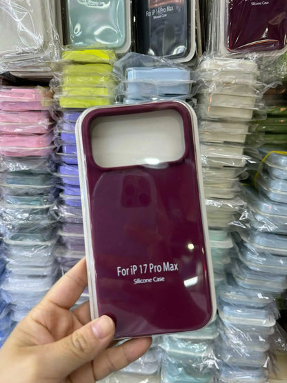 Official Liquid Silicone Skin Feel Case For IPhone 18 Pro Max 17 Pro Air Macaron Solid Candy Colour Color with Packet Box Cover