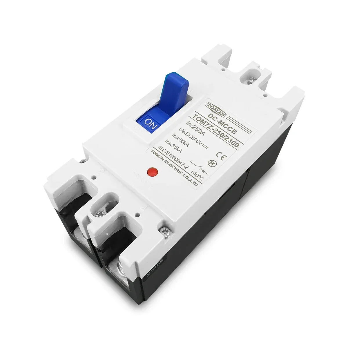 TOMZN 2P DC MCCB 600V Solar Molded Case Circuit Breaker Overload Protection Switch Protector for Solar Photovoltaic PV