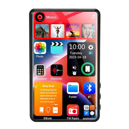 4 Inch Full Touch Screen MP3 Player Bluetooth 5.2 Walkman MP4 16GB Built-in Speaker Music Player with FM Radio Recorder E-Book