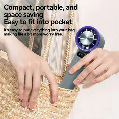 Xiaomi MIJIA Portable Fan Handheld 120 Speed Mini Bladeless Desktop Fan Rechargeable Instant Cooling With Ice Mode For Men Women