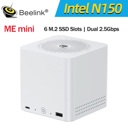 Beelink ME Mini ME Pro Intel Twin Lake N150 LPDDR5 4800MHz 16GB RAM 1T SSD WiFi6 4K Dual Lan Home Network Storage NAS Mini Host