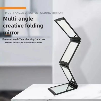 4 Way Mirror 360 Degree Handheld Desktop Portable Foldable Makeup Mirror For Self Hair Cutting Makeup Mirror Beauty Tool