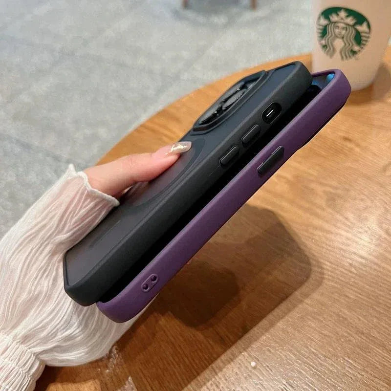 Luxury Wireless Charge Magsafe Transparent Phone Case For iPhone 11 12 13 14 15 16 Pro Max Plus Magnetic Matte Bumper Cover