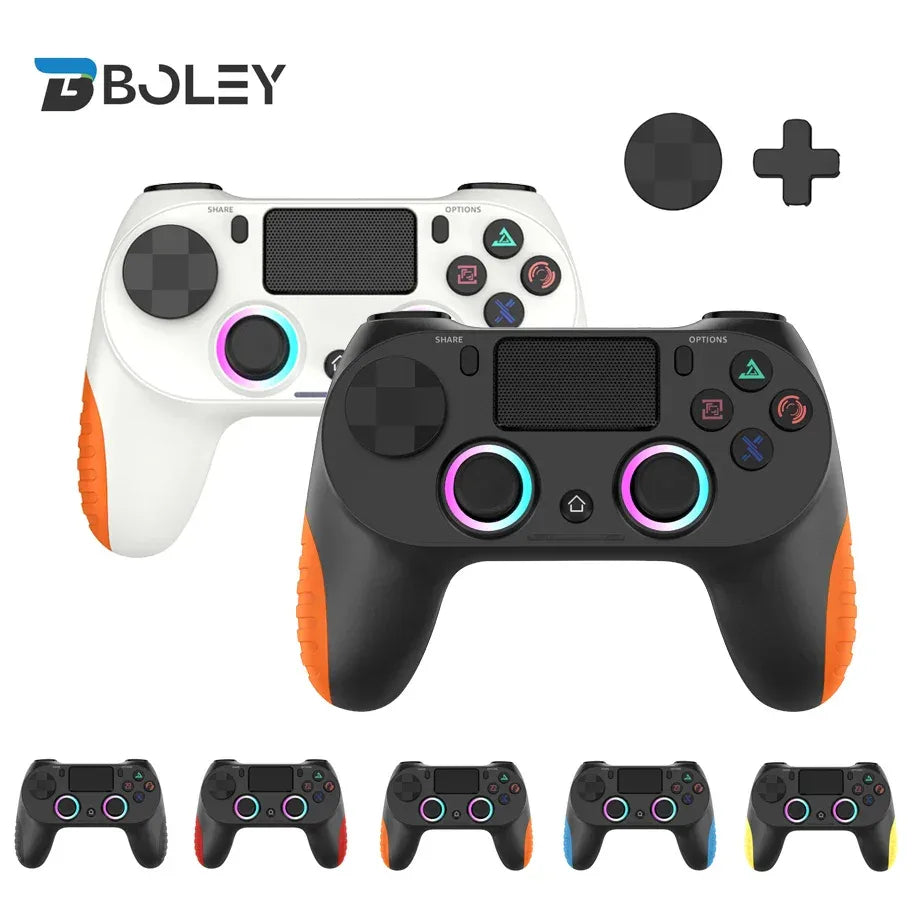 P4 Wireless Bluetooth Gaming Controller RGB Lights Vibration Six-Axis Motion Sensing for PC/360 - Hot-Selling Gaming Joystick