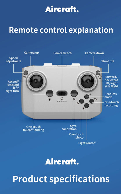 New H135 Mini Drone WIFI FPV Hover Professional 4K Camera Pocket Coloful Lights Dron Rc Plane Foldable Quadcopter RC Toys Gifts