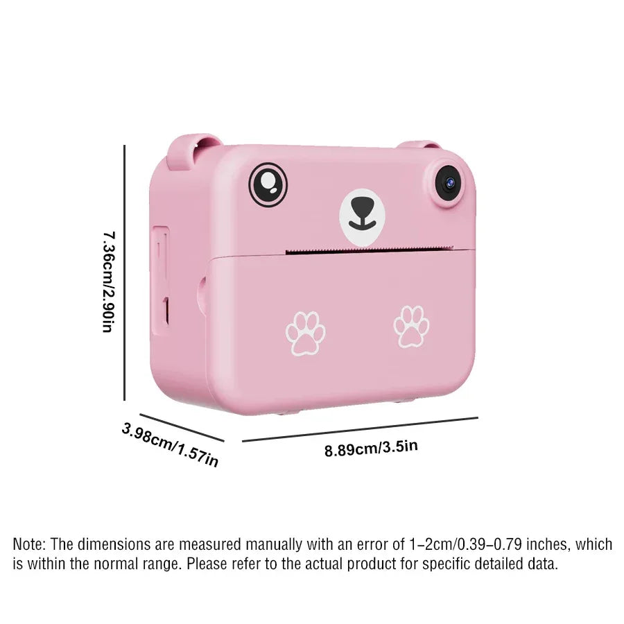 Digital Children Camera Photography Instant Print Photo 1080P HD Video Recorder Mini Thermal Printer Educational Birthday Gifts