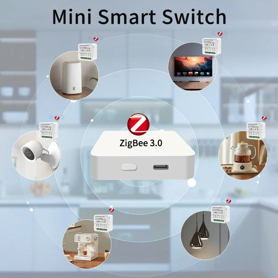 1/2/3 Channels 16A/10A/5A 100-240V Zigbee 3.0 Smart Wireless Switch Smart Home APP Voice Control Work with Alexa Google Home