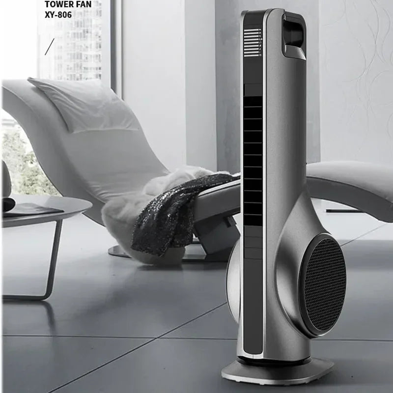 Portable 220v Leafless Electric Fan Tower Air Conditioning Fan Bedroom Silent Remote Control Indoor Purification Air Circulation