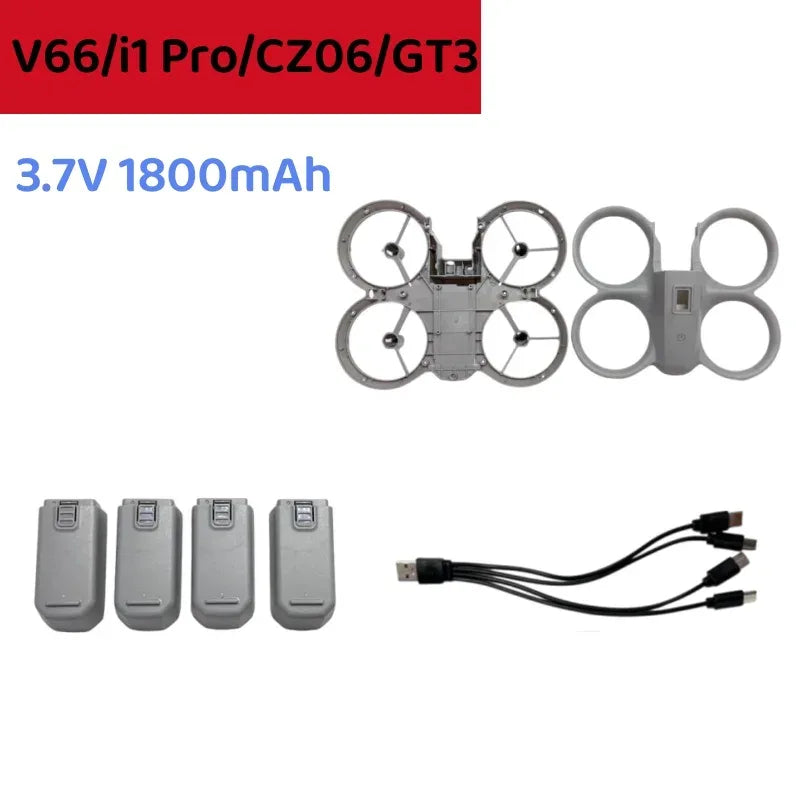 1 Piece V66/i1 Pro/CZ06/GT3 Mini Drone Battery Original 3.7V 1800mAh Battery Drone Wholesale DIY Accessories